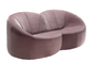 Il sofà classico moderno della zucca del tessuto ha messo 2 Seater variopinti per il salone fornitore